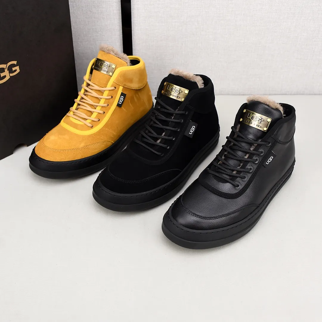 PP520👟👟👟【ugg】The upper is made of waterproof nubuck, real wool lining, and non-slip rubber sole. Warm and comfortable, a must-have in winter! Men's size 38-44 (custom-made size 45 is non-refundable).